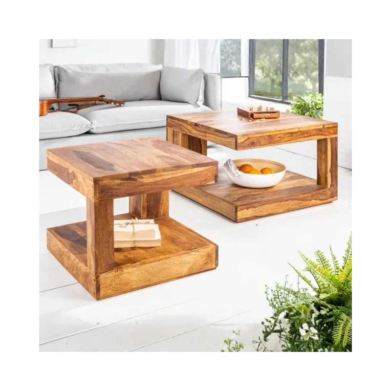 Table basse carrée palissandre GIANT 60cm