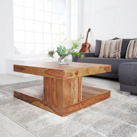 Table basse carrée en palissandre GIANT 80cm