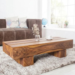 Table basse design en palissandre BOLT 100cm
