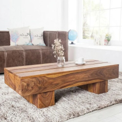 Table basse design en palissandre BOLT 100cm