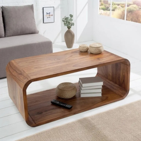 Table basse design en palissandre CUBUS 100cm