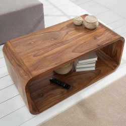 Table basse design en palissandre CUBUS 100cm
