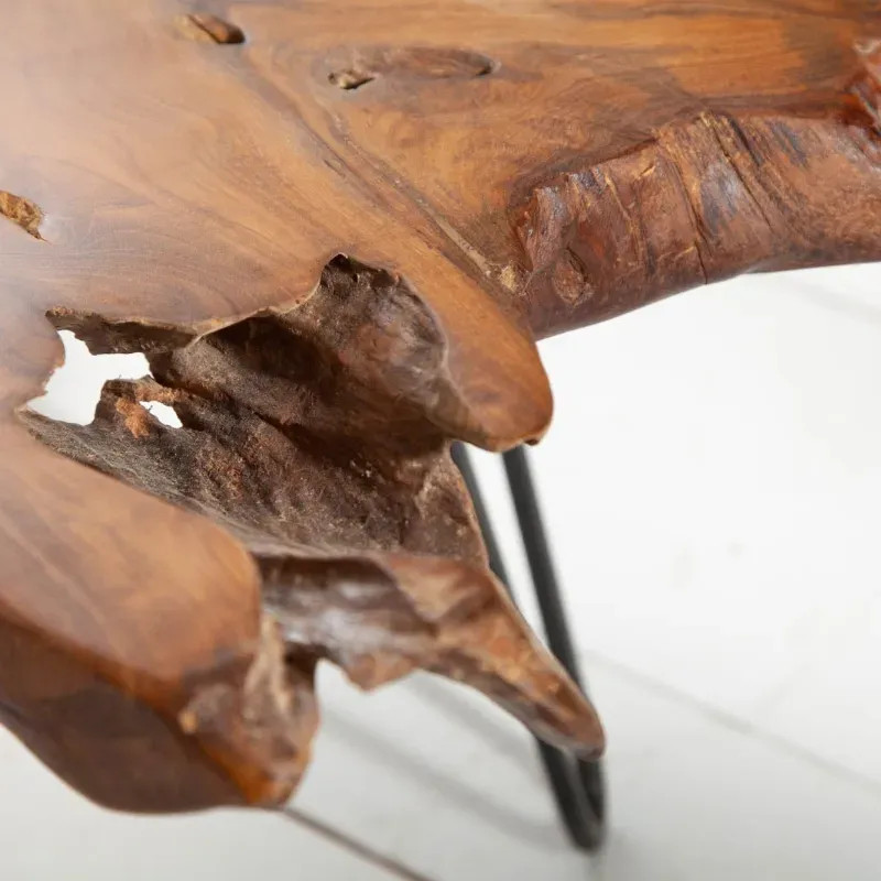 Table basse racine deteck massif WILD 100cm