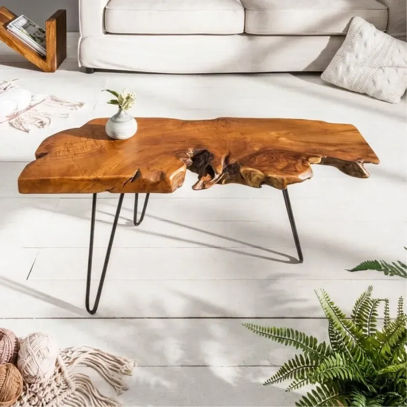 Table basse racine deteck massif WILD 100cm