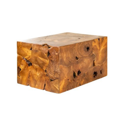 Table basse racine de teck massif SQUARE 90cm