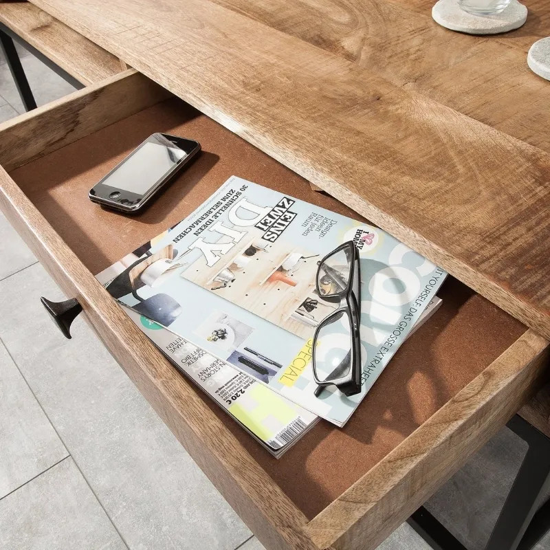 Table basse industrielle manguier IRON CRAFT 100cm