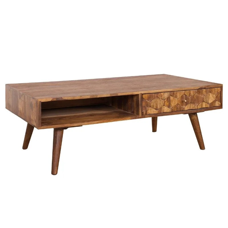 Table basse palissandre 1 tiroir MYSTIC LIVING 100cm