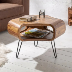 Table basse originale en palissandre ORGANIC LIVING 70cm