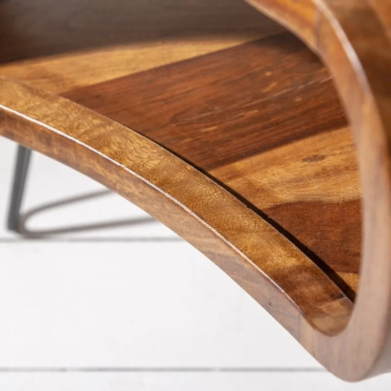Table basse originale en palissandre ORGANIC LIVING 70cm