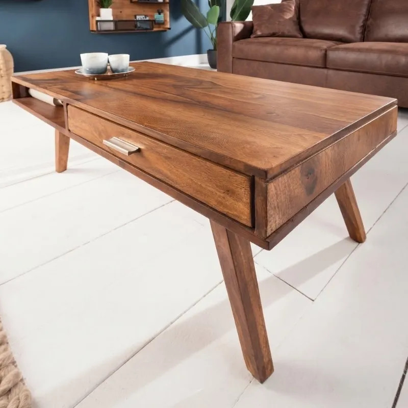 Table basse palissandre RETRO 100cm style scandinave