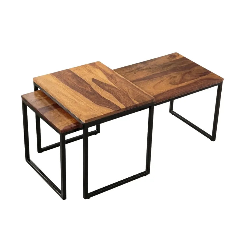 Tables basses gigognes en palissandre ELEMENTS 100cm par 2