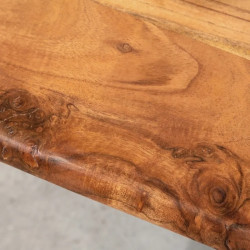 Table basse industrielle acacia MAMMUT 120cm pieds U