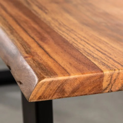 Table basse industrielle acacia MAMMUT 120cm pieds U