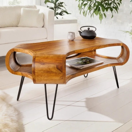 Table basse originale palissandre massif ORGANIC LIVING 100cm