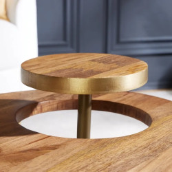 Table basse rétro manguier marron GATSBY 110cm