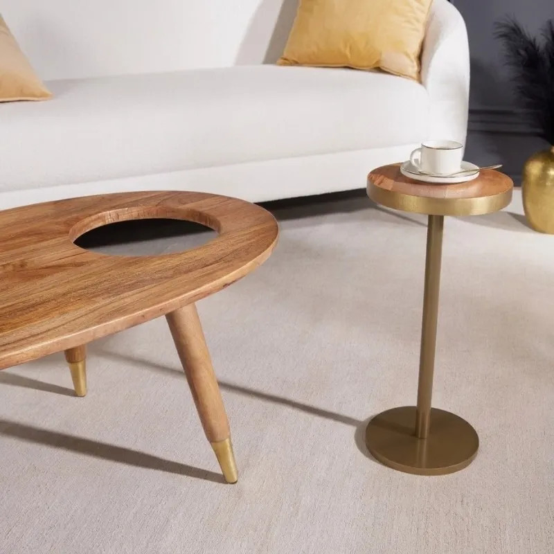 Table basse rétro manguier marron GATSBY 110cm