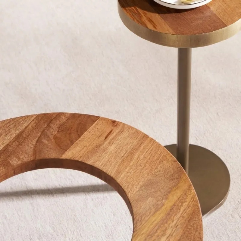 Table basse rétro manguier marron GATSBY 110cm