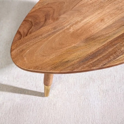 Table basse rétro manguier marron GATSBY 110cm
