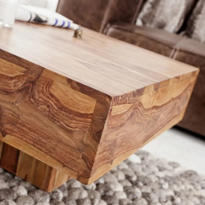 Table basse carrée palissandre BOLT 70cm