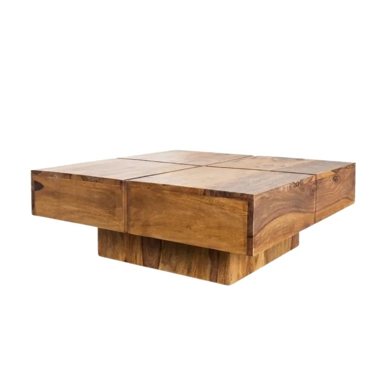 Table basse carrée palissandre BOLT 70cm