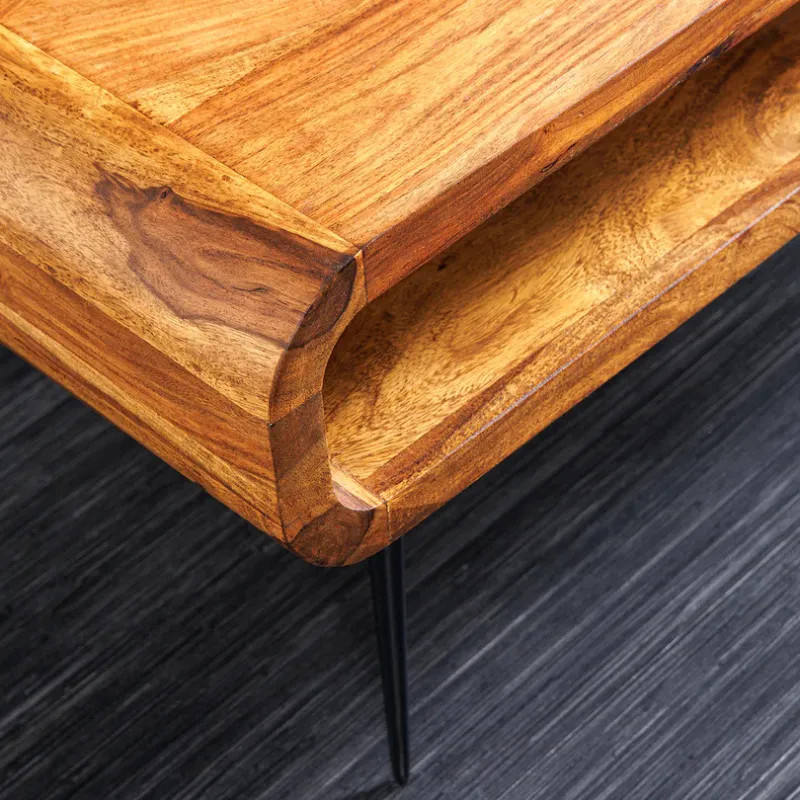 Table basse palissandre ALPHA 90cm style scandinave