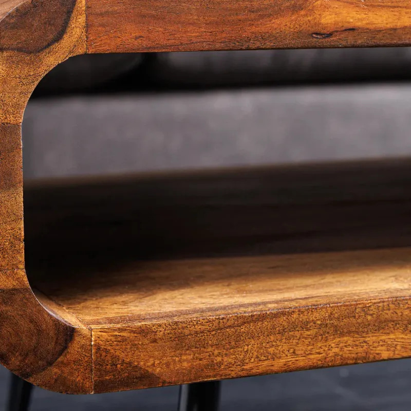 Table basse palissandre ALPHA 90cm style scandinave