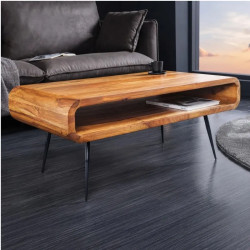 Table basse palissandre ALPHA 90cm style scandinave
