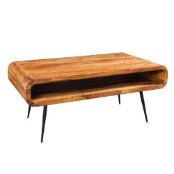 Table basse palissandre ALPHA 90cm style scandinave