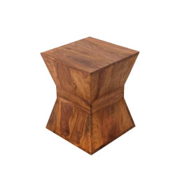 Bout de canapé design palissandre massif PYRAMID 35cm