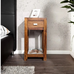 Sellette palissandre avec 1 tiroir LAGOS 30cm