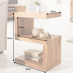 Bout de canapé original en palissandre S 45cm