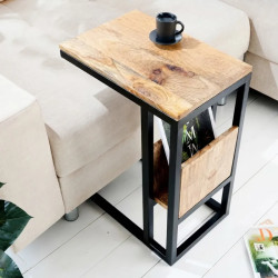 Bout de canapé support ordinateur manguier CONCIERGE 45cm