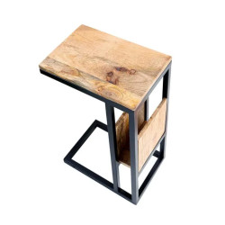 Bout de canapé support ordinateur manguier CONCIERGE 45cm