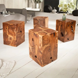Bout de canapé racine de teck SQUARE 30cm