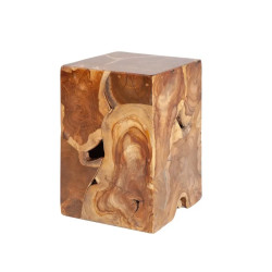 Bout de canapé racine de teck SQUARE 30cm