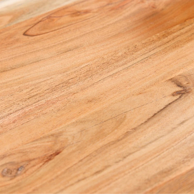 Table basse acacia massif WILD 100cm bords naturels