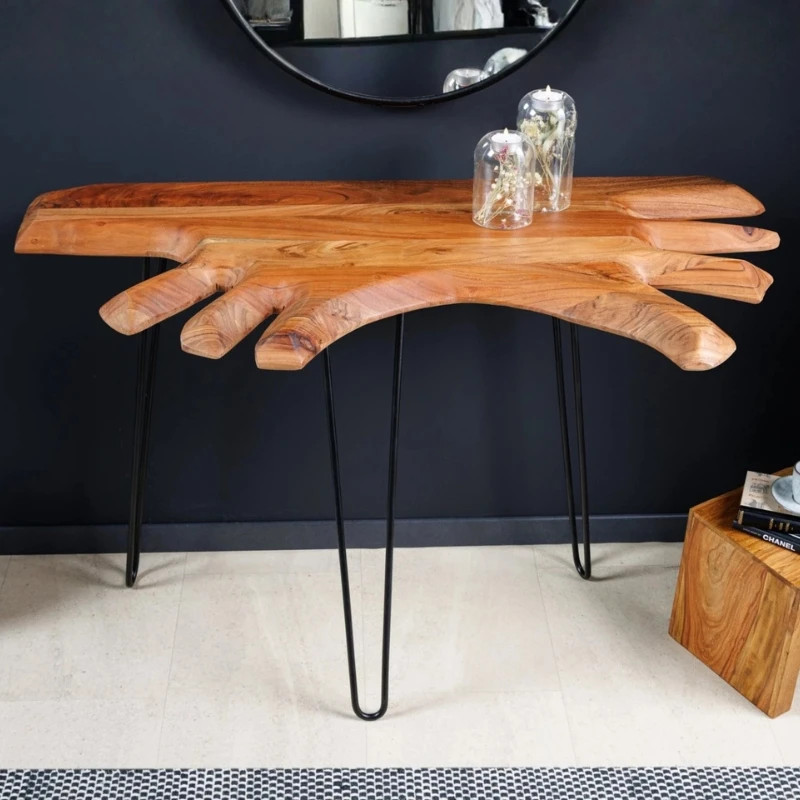 Console acacia massif live edge WILD 105cm naturel