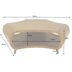 Table basse originale acacia massif ORGANIC LIVING 90cm