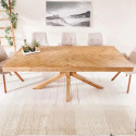 Table à manger rustique en pin massif 160 cm MOSAIC