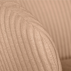 Lot de 2 chaises velours côtelé rose et métal LYON