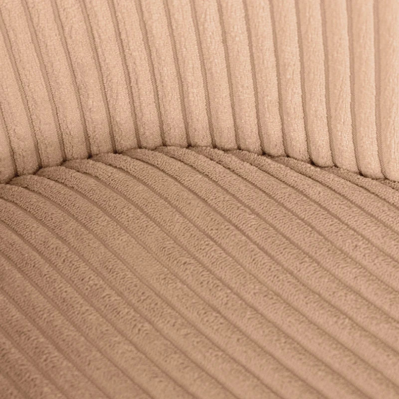 Lot de 2 chaises velours côtelé rose et métal LYON