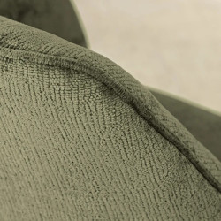 Lot de 2 fauteuils pivotants en tissu vert 360° AVIGNON