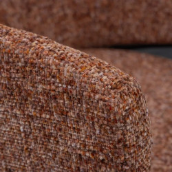 Lot de 2 chaises en tissu marron avec accoudoirs NOBLESSE