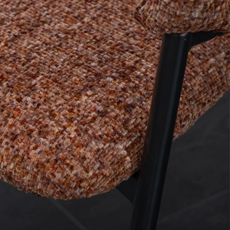 Lot de 2 chaises en tissu marron avec accoudoirs NOBLESSE