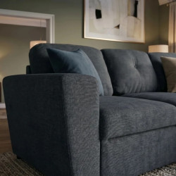 Canapé-lit 3 places tissu texturé gris245 cm APARTMENT