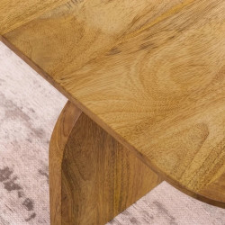 Lot de 2 tables basses en bois de manguier marron GATSBY