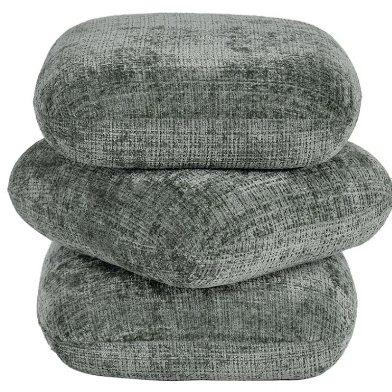 Pouf carré en tissu vert pivotant 360° FLOW Casita