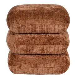 Pouf carré en tissu terracotta pivotant 360° FLOW Casita