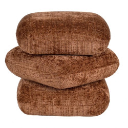 Pouf carré en tissu terracotta pivotant 360° FLOW Casita