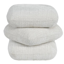 Pouf carré en tissu écru pivotant 360° FLOW Casita